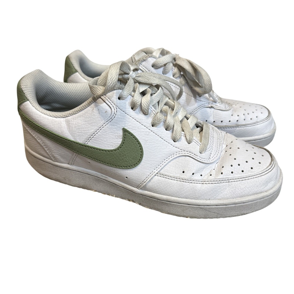 Nike Court Vision Low Next Nature Green Men's 8.5 FD0781-100 White Sneakers‎